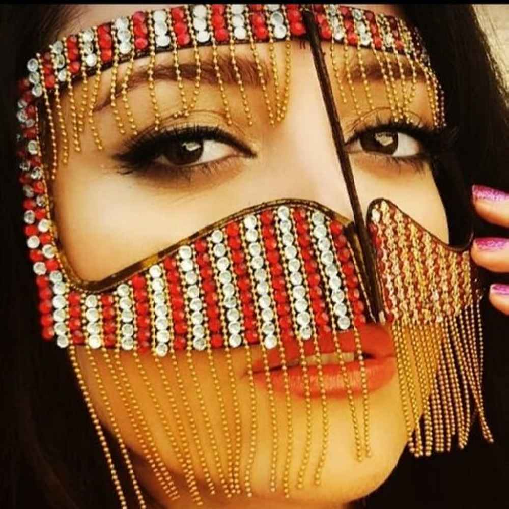 ماسک دستساز بتوله از جنس سنگ مصنوعی – رنگ برقع خلیجی