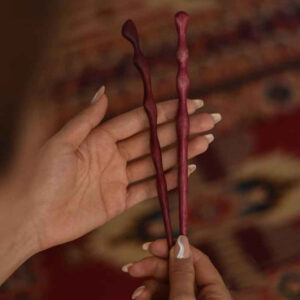 گیره موی چوبی دست ساز سایز بزرگ ماتریکس