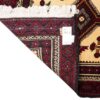 کناره دستباف کاشمر (طرح مونا) طرح ترنج هندسی - پشم قرمز