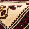 کناره دستباف کاشمر (طرح مونا) طرح ترنج هندسی - پشم قرمز
