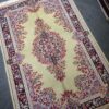 فرش دستباف کرمان (طرح نارنج) طرح ترنج - پشم کرک سبز