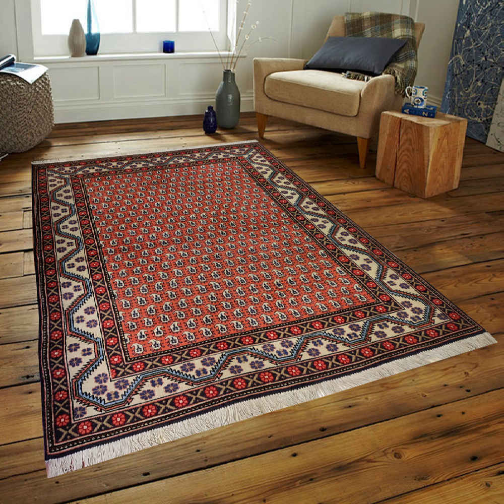 فرش دستباف اردبیل (طرح علیا) طرح ماهی (هراتی) – کرک مسی