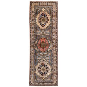کناره دستباف اردبیل (طرح سِوین) طرح هندسی – ابریشم و پشم کرم