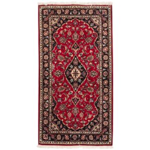 فرش دستباف یزد (طرح لاکی) طرح ترنج – پشم قرمز