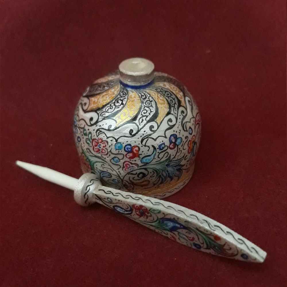 سرمه دانی ایرانی ظرف نگهداری سرمه از استخوان شتر استوخانی