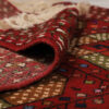 فرش دستباف خراسان (طرح ملیح) طرح لوزی هندسی - پشم قرمز