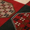 فرش دستباف خراسان (طرح رایکا) طرح لوزی هندسی - پشم قرمز