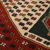 فرش دستباف خراسان (طرح سوها) طرح لوزی هندسی - پشم قرمز