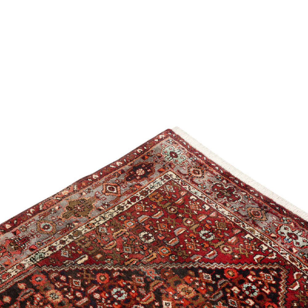 فرش دستباف زنجان (طرح مهتاب) طرح ترنج هندسی – پشم قرمز