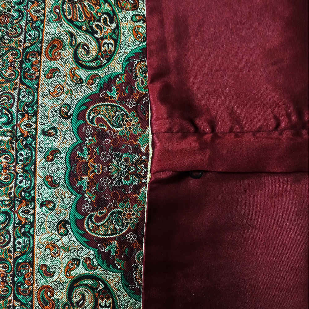 روکش کوسن ترمه ایرانی – مدل هاله (X2) | ابریشم دستباف سنتی