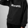 سویشرت یقه گرد زنانه کژوال مدل Grateful
