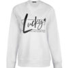 سویشرت یقه گرد زنانه کژوال مدل Lucky