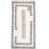 رومیزی طرح گل و مرغ طرح بلوک کتان دست‌ساز