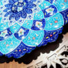 بشقاب مسی تزئینی میناکاری شده با دست، طرح مهتا