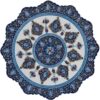 بشقاب مسی تزئینی نقاشی شده با دست با میناکاری نارنج ایرانی