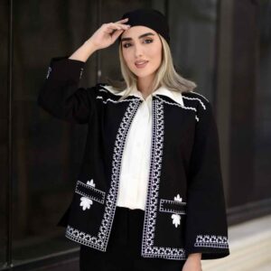 ست مانتو و شلوار گلدوزی شده ایرانی مدل هلنا