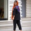 ست مانتو و شلوار گلدوزی شده ایرانی مدل ماهور
