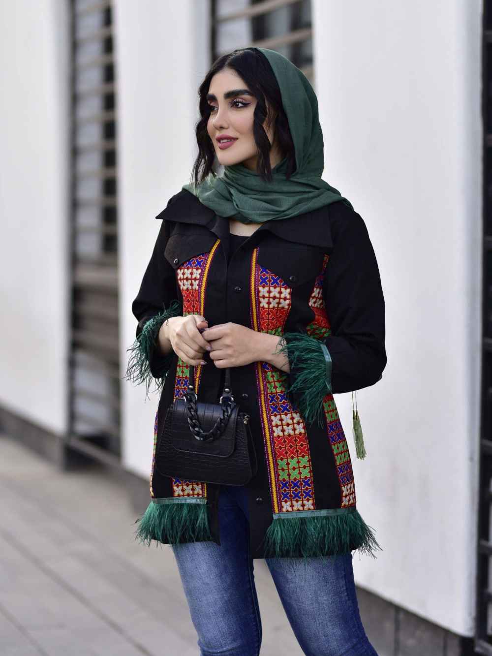مدل مانتو ژاکارد ایرانی آتریسا