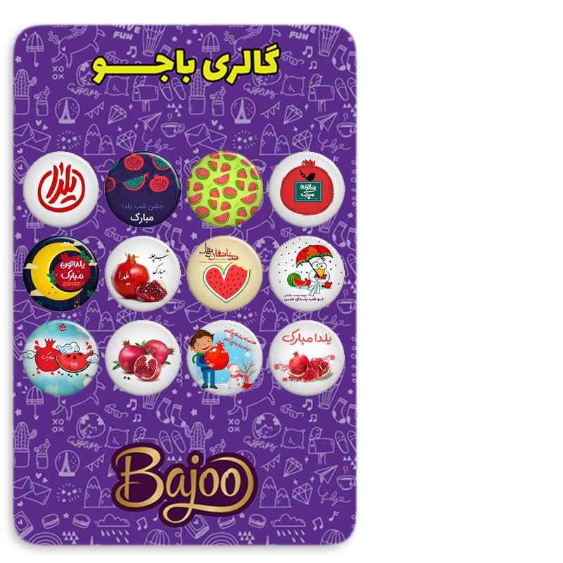 مجموعه ۱۲ تایی دکمه سنجاق شب چلّه ایرانی