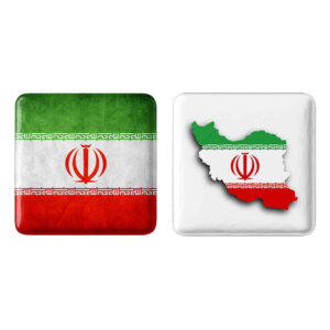 مجموعه سنجاق دکمه‌ای فارسی – پرچم ایران (2 عدد)