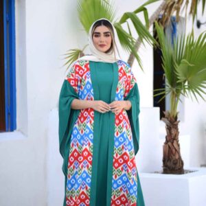 عبای پروانه‌ای شیک زنانه – پارچه کرپ نرم