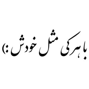 برچسب خوشنویسی فارسی زیبا برای ماشین – با هرکی مثل خودش