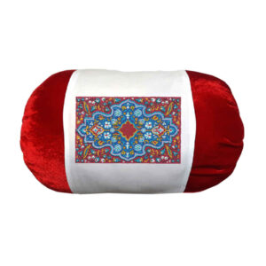 بالش استوانه‌ای ایرانی طرح بهار مخمل