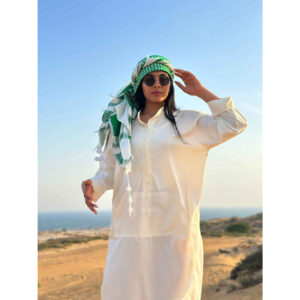لباس سنتی عربی زنانه مدل دشداشه سفید