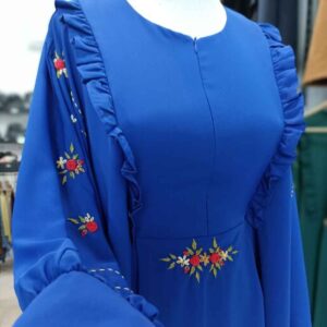 عبای سنتی برای زنان مسلمان گلدار با پارچه کرپ نرم