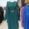 عبای سنتی برای زنان مسلمان گلدار با پارچه کرپ نرم