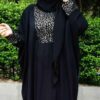 عبای پروانه‌ای شیک زنانه - پارچه کرپ زیبا و راحت
