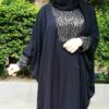 عبای پروانه‌ای شیک زنانه - پارچه کرپ زیبا و راحت