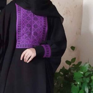 عبای سنتی پروانه‌ای برای زنان مسلمان – پارچه کرپ نرم