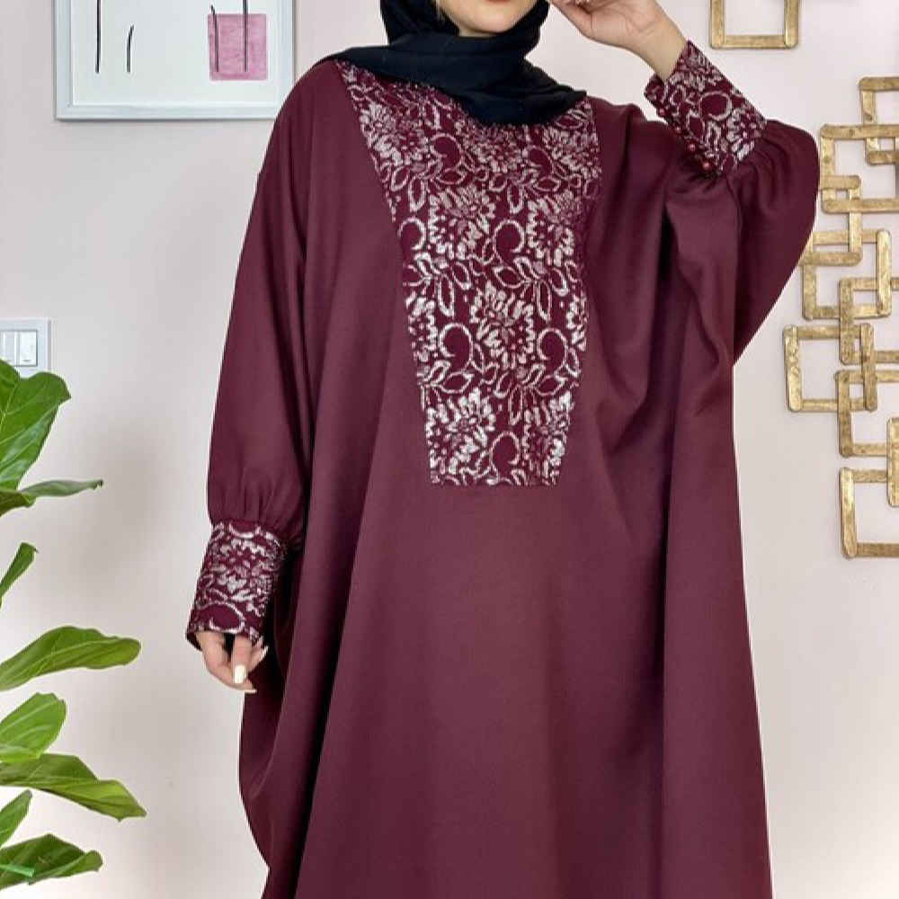 عبای پروانه‌ای شیک زنانه – پارچه کرپ نرم