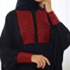 عبای سنتی پروانه‌ای زنانه - گلدوزی شده با پارچه نرم