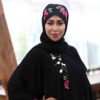 عبای پروانه‌ای شیک برای زنان مسلمان - پارچه کرپ مشکی نرم