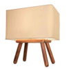 آباژور رومیزی چوبی طرح نسترن دست‌ساز