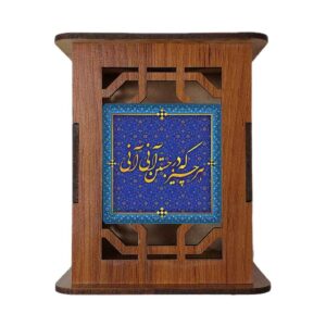 قلمدان چوبی طرح سنتی ایرانی نسخه پیروز