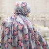 چادر نماز اسلامی آستین‌دار زنانه، مناسب برای نمازگزاران - طرح گلدار سماع