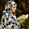 چادر نماز اسلامی آستین‌دار زنانه، مناسب برای نماز خواندن - طرح گلدار زارا