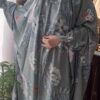 چادر نماز اسلامی آستین‌دار زنانه، مناسب برای نمازگزاران - طرح گلدار ثمین