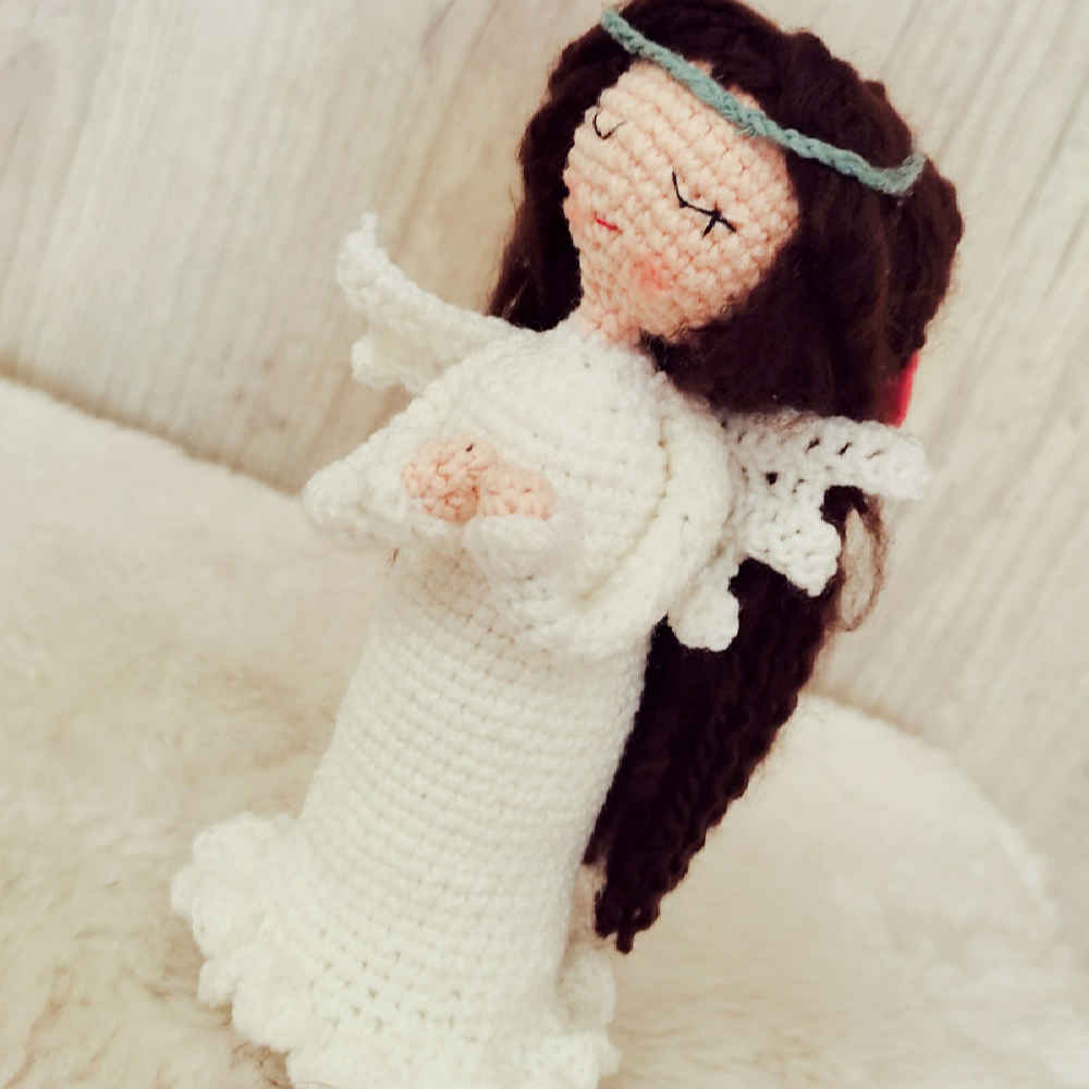 عروسک پر شده دستباف قلاب بافی آمیگوری – لبخند | اسباب بازی مخمل خواب دار نرم
