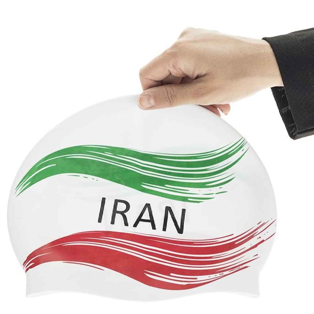 کلاه شنا سیلیکونی با طرح پرچم ایران