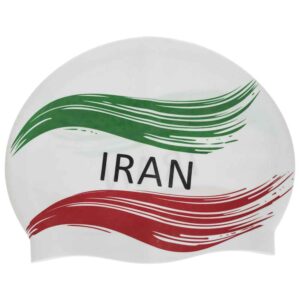 کلاه شنا سیلیکونی با طرح پرچم ایران