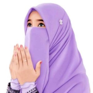 ست روسری و نیم نقاب اسلامی یاسی رنگ زنانه