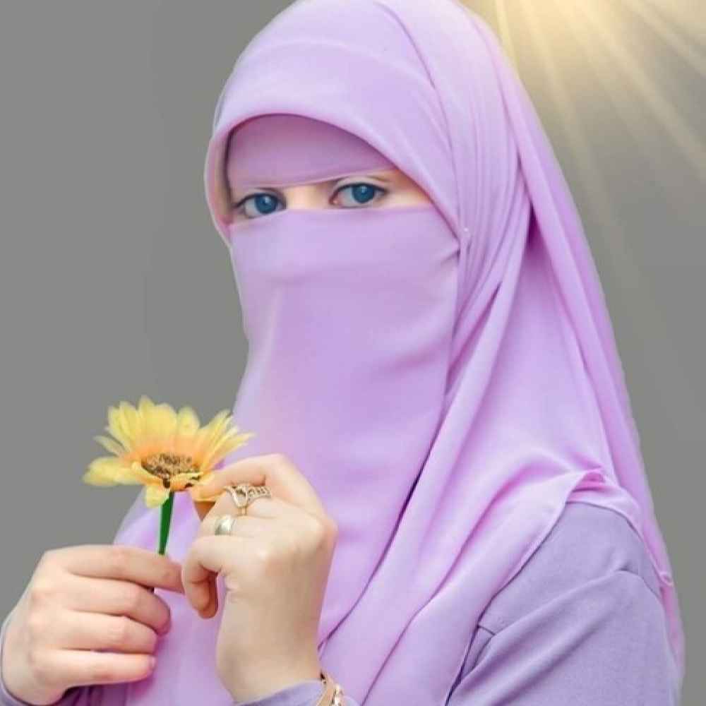 ست روسری و نیم نقاب اسلامی یاسی رنگ زنانه