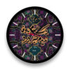 ساعت رومیزی طرح گرد ایرانی با خوشنویسی با وفا