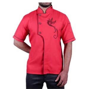 ژاکت سرآشپز آستین کوتاه گلدوزی شده