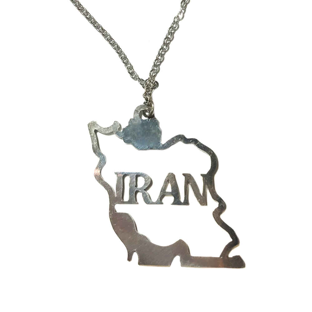 گردنبند مینیمالیستی با طرح نقشه ایران
