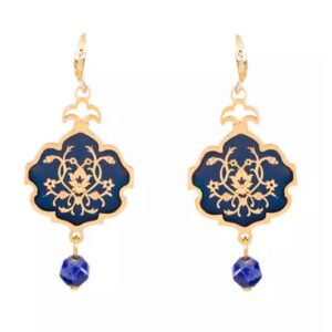 گوشواره زنانه طرح اسلیمی با روکش طلا